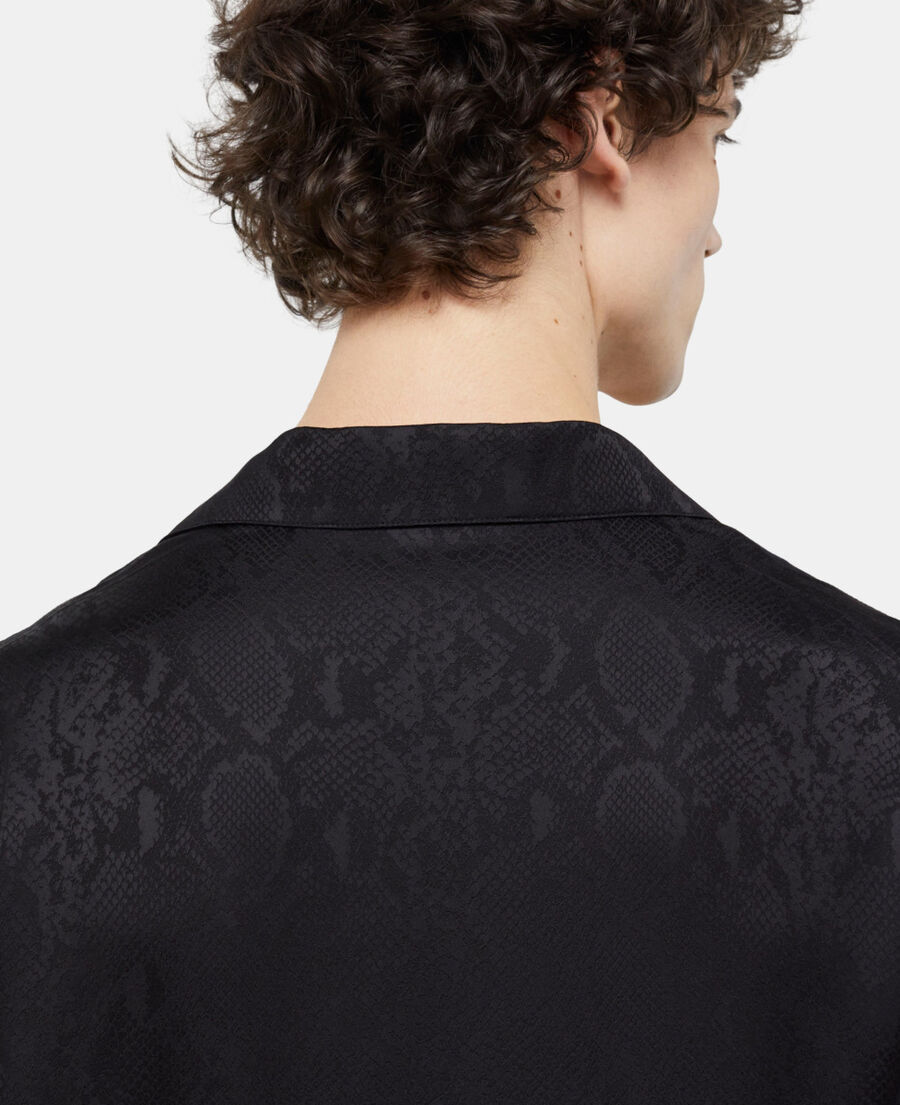 snakeskin print casual shirt