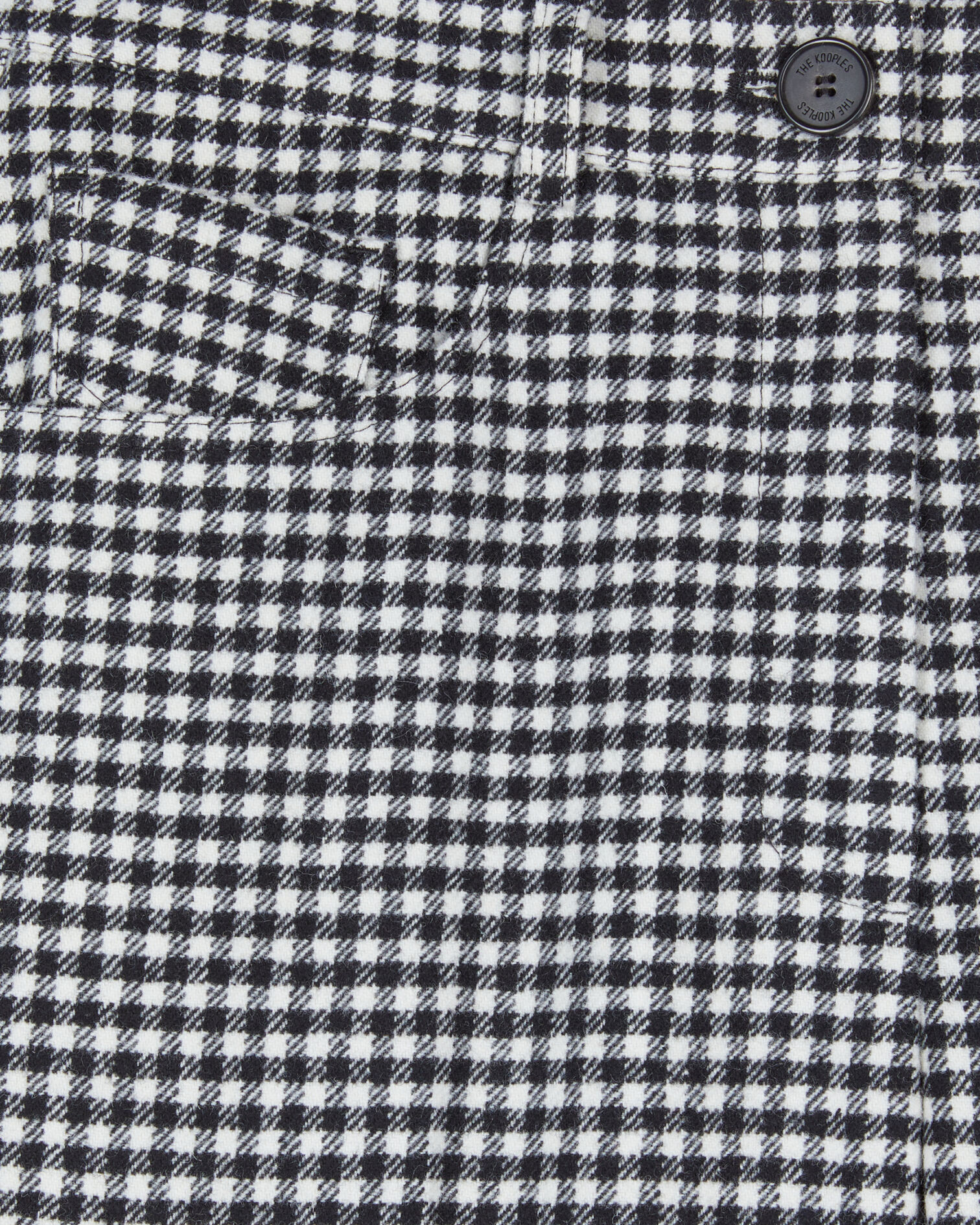 Vichy check flare trousers, BLACK WHITE, hi-res image number null