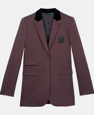 The Kooples FEMME BROWN veste tailleur en laine marron