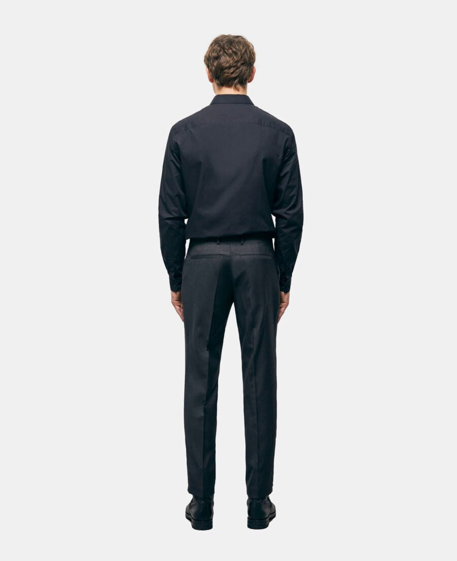 The Kooples H BLACK GREY striped wool suit pants