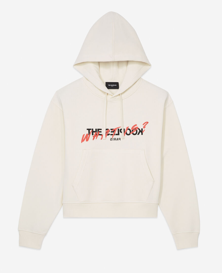 ecru sweatshirt with screen print what is