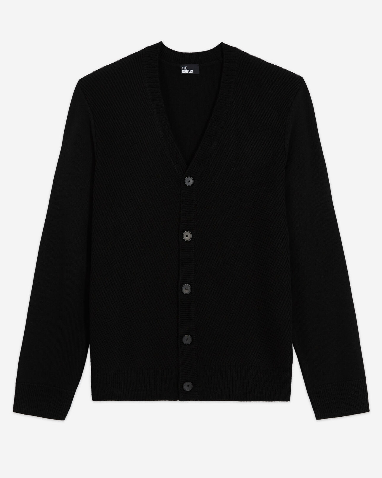 The Kooples MEN BLACK black wool cardigan