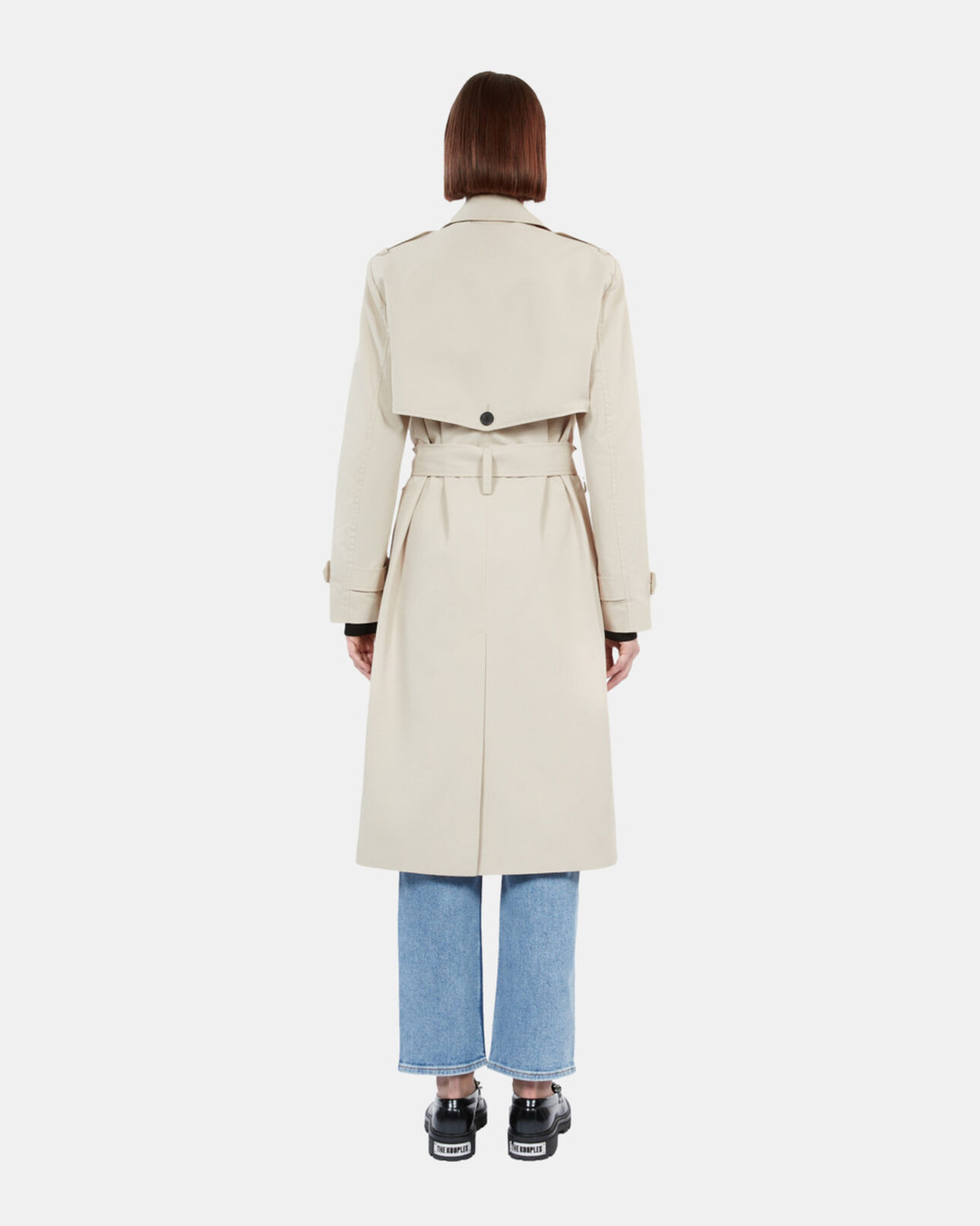 The Kooples WOMEN BEIGE long beige trench coat