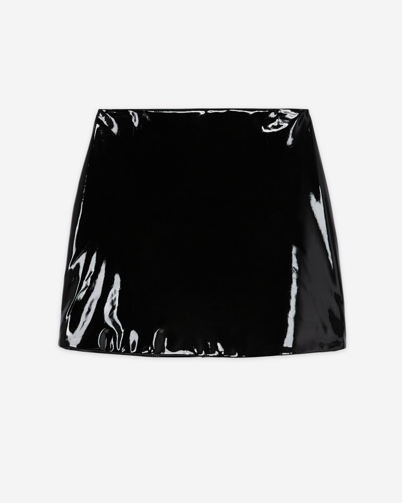 The Kooples FEMME BLACK jupe courte en vinyle noire