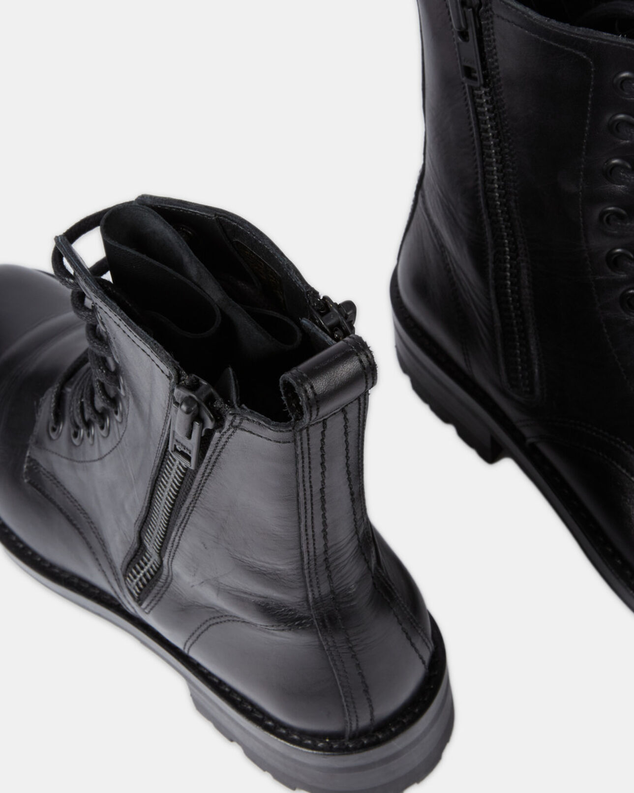 The Kooples F BLACK black leather boots