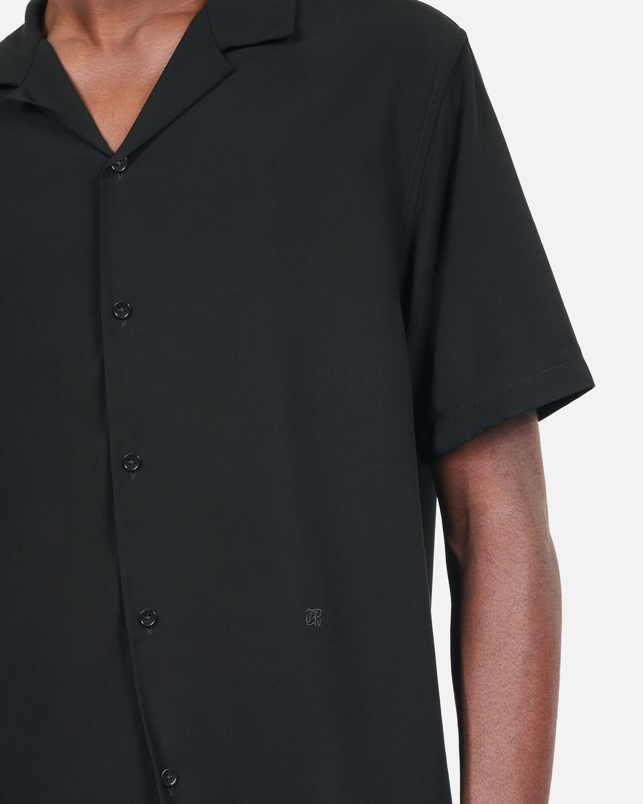 The Kooples HOMME BLACK chemise manches courtes noire