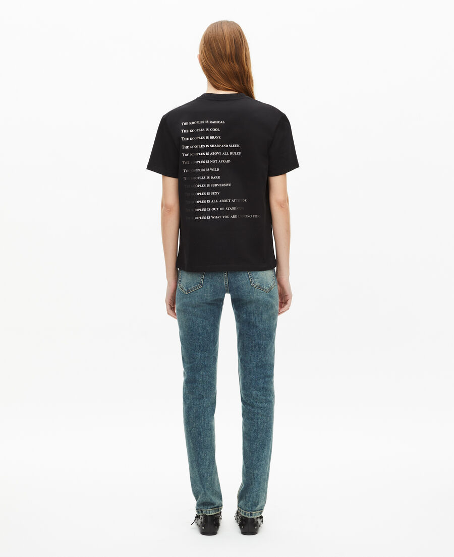 The Kooples FEMME BLACK t-shirt what is avec strass noir