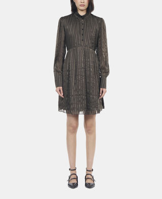 The Kooples WOMEN KAKI short khaki silk dress