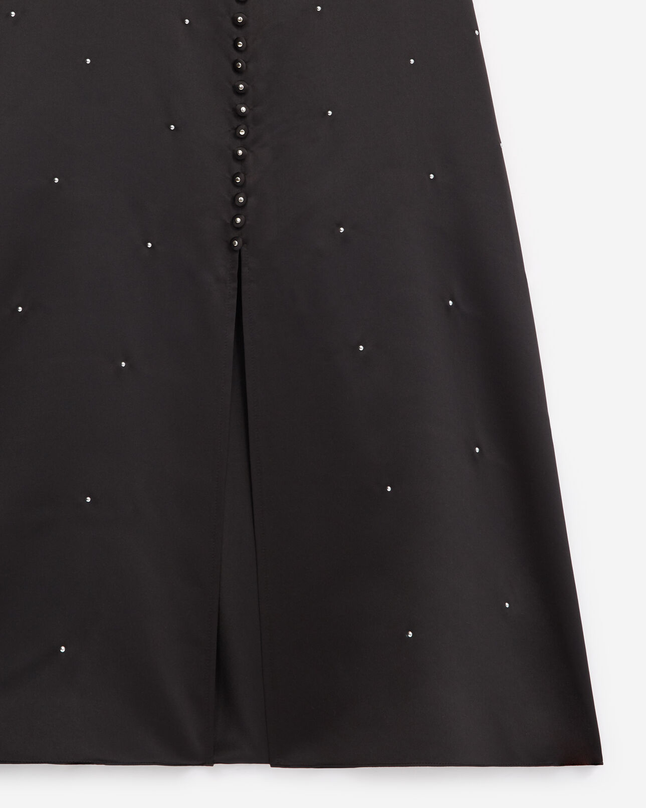 The Kooples F BLACK satin long black dress with studs