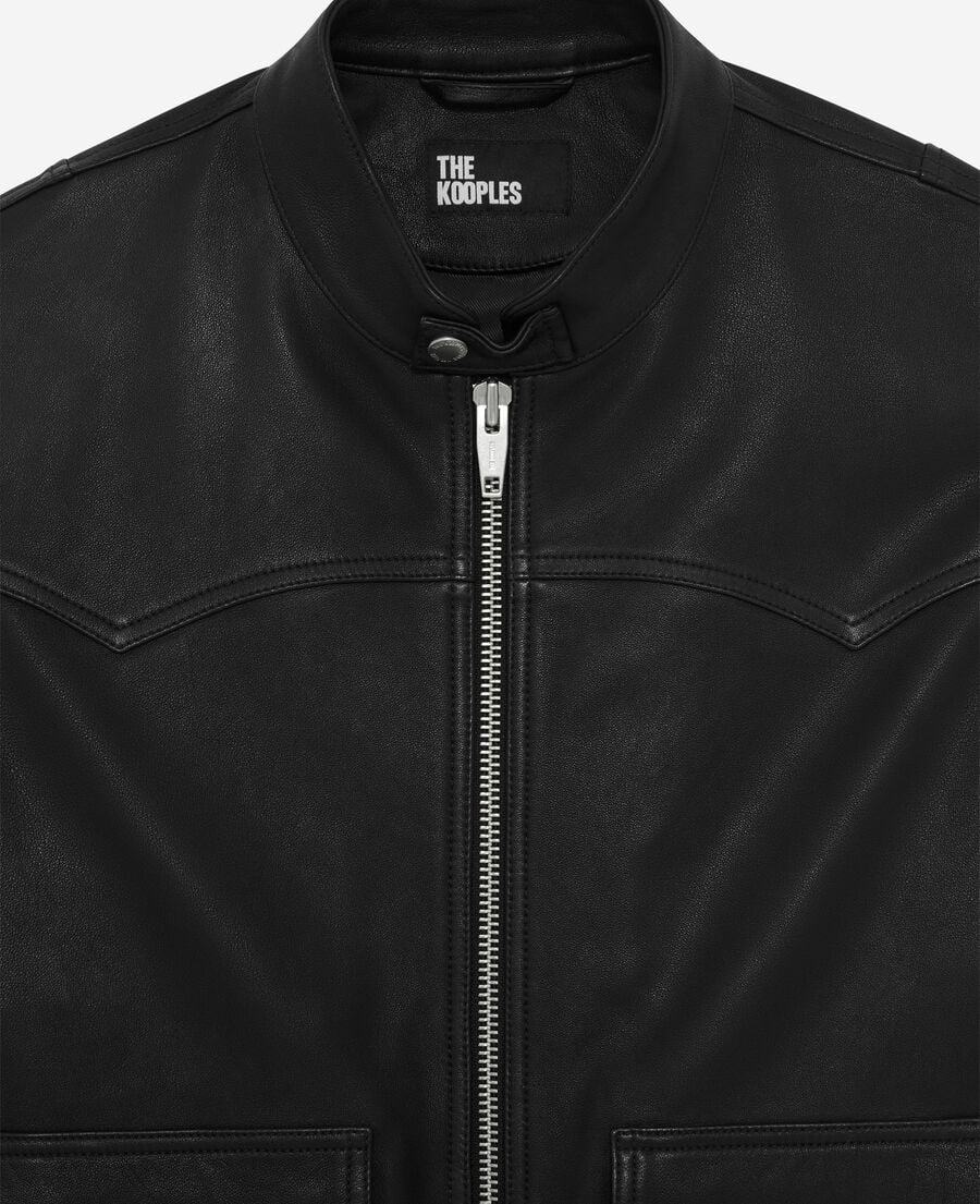 The Kooples HERREN BLACK schwarze lederjacke