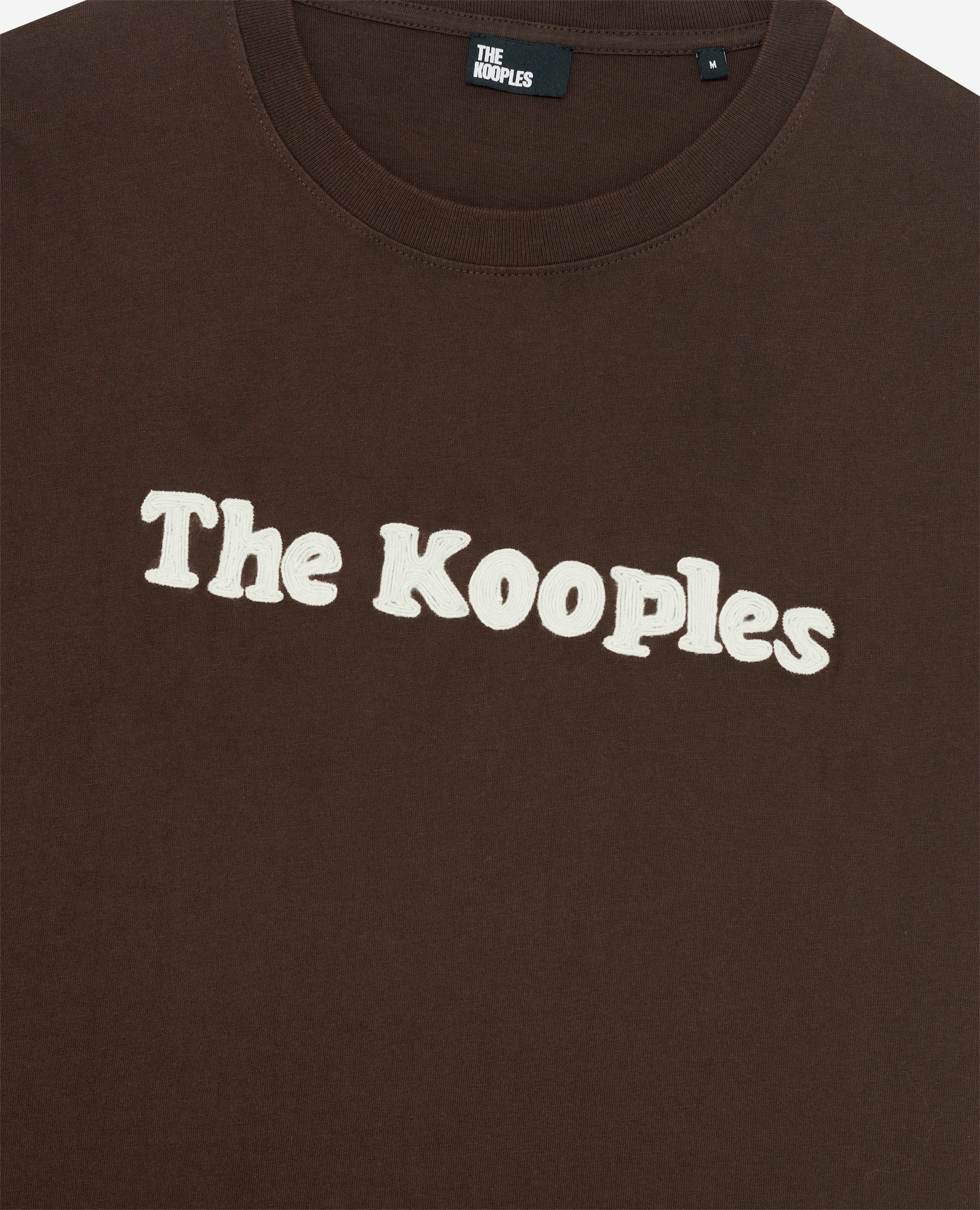 T-shirt avec broderie marron, BROWN, hi-res image number null