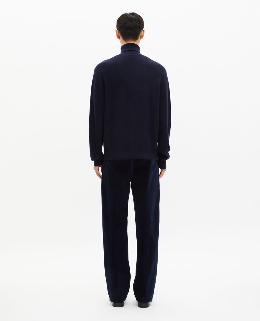 The Kooples HERREN NAVY marinefarbener rollkragenpullover aus kaschmir