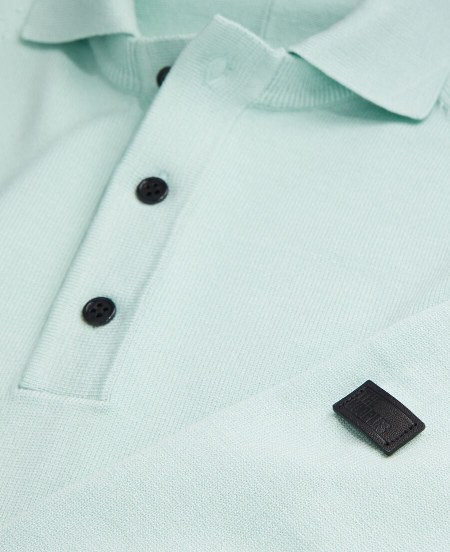 The Kooples H OCEAN green knit polo t-shirt