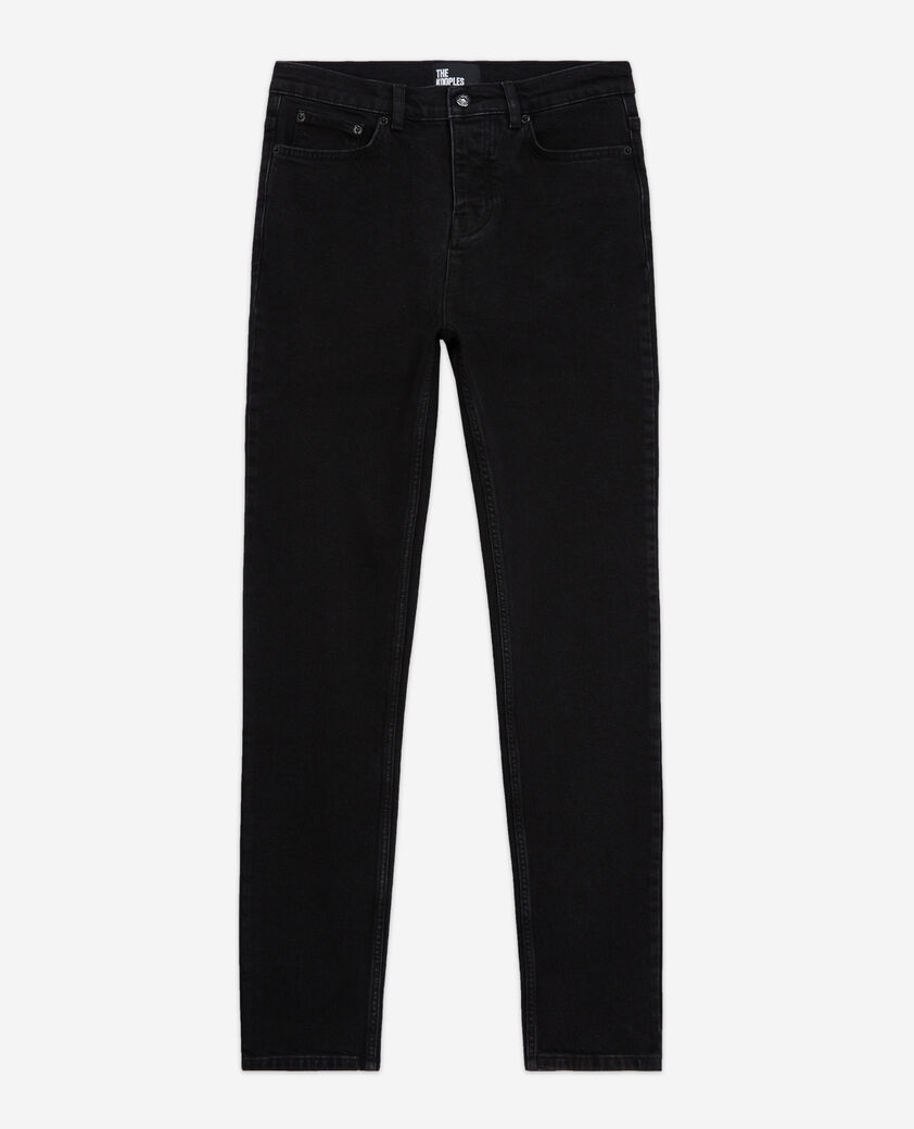 The Kooples H BLACK WASHED black slim-fit jeans