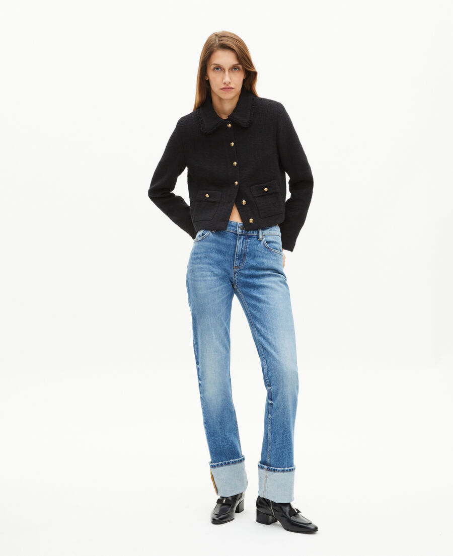 The Kooples FEMME BLACK veste en tweed noire