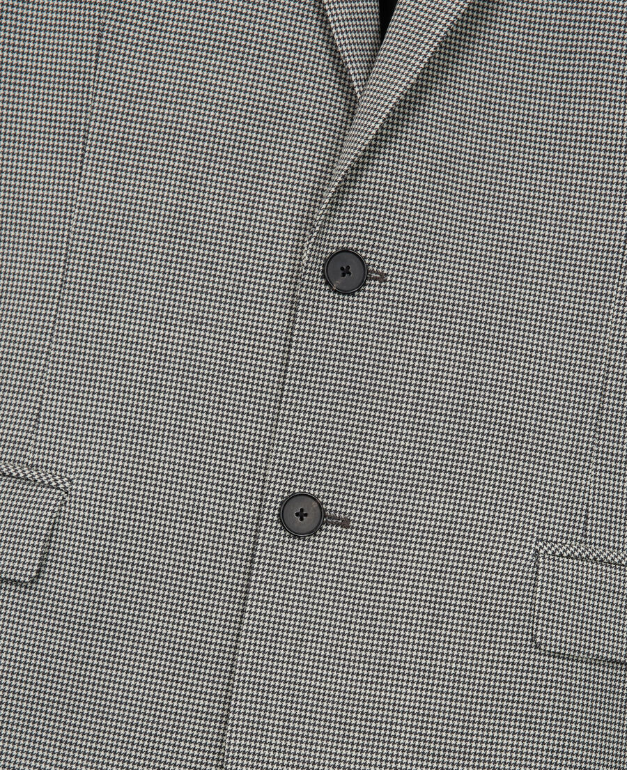 gray patterned wool suit jacket