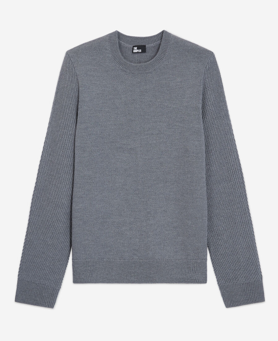 pull en laine gris