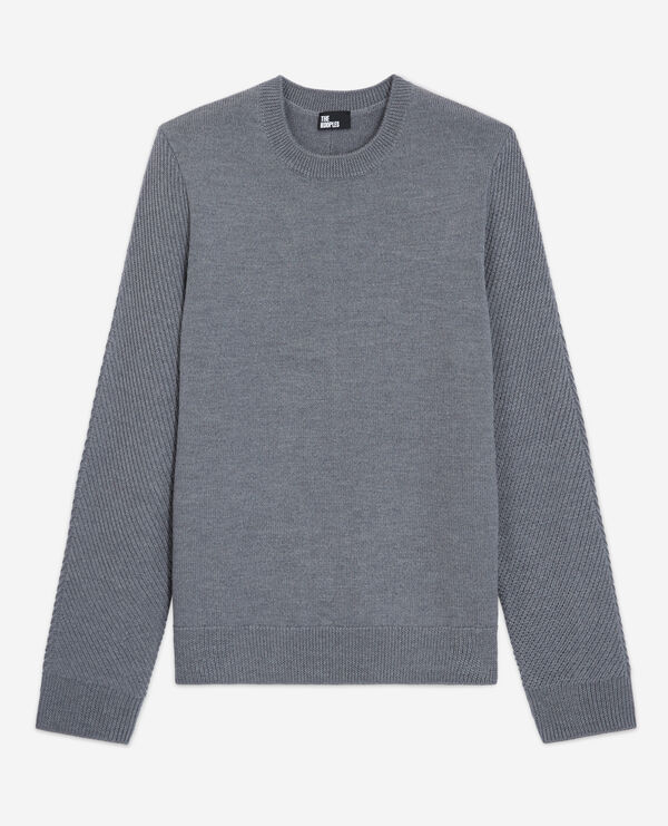 gray wool sweater