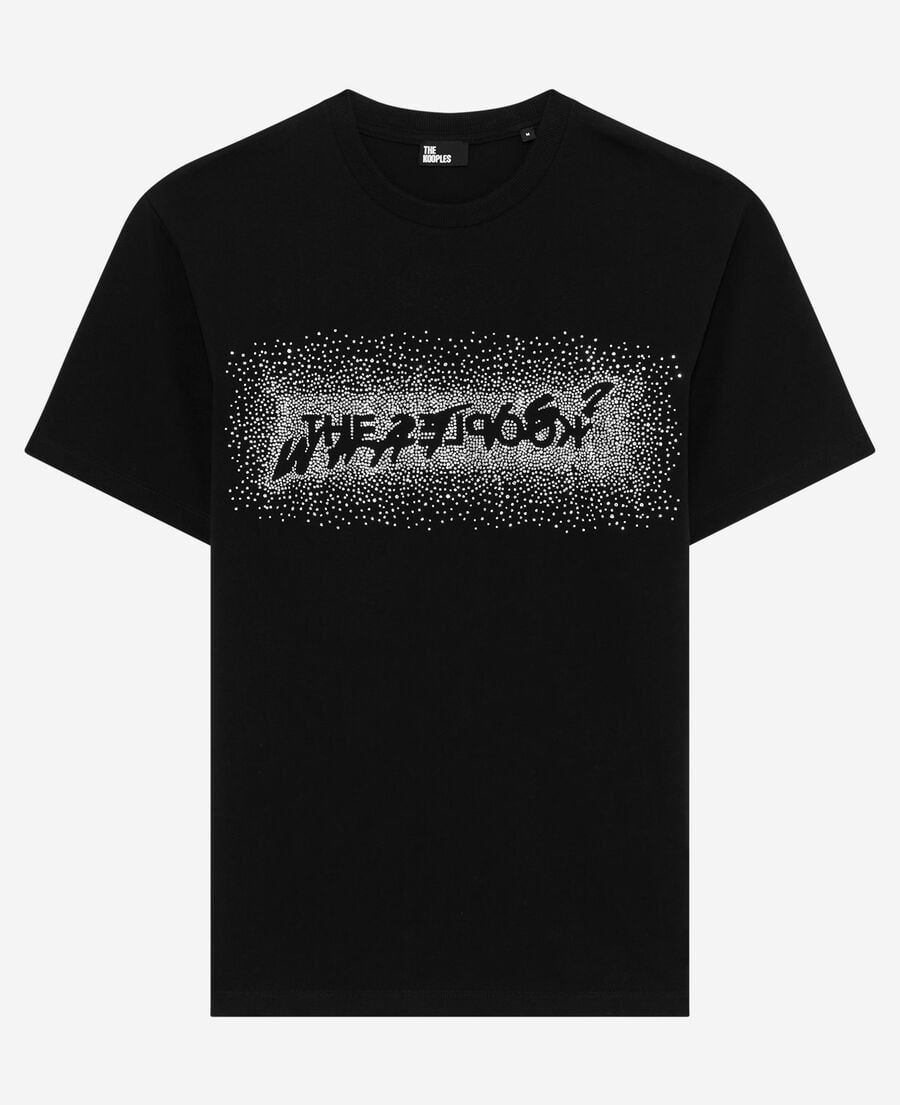 The Kooples MEN BLACK what is black rhinestone t-shirt