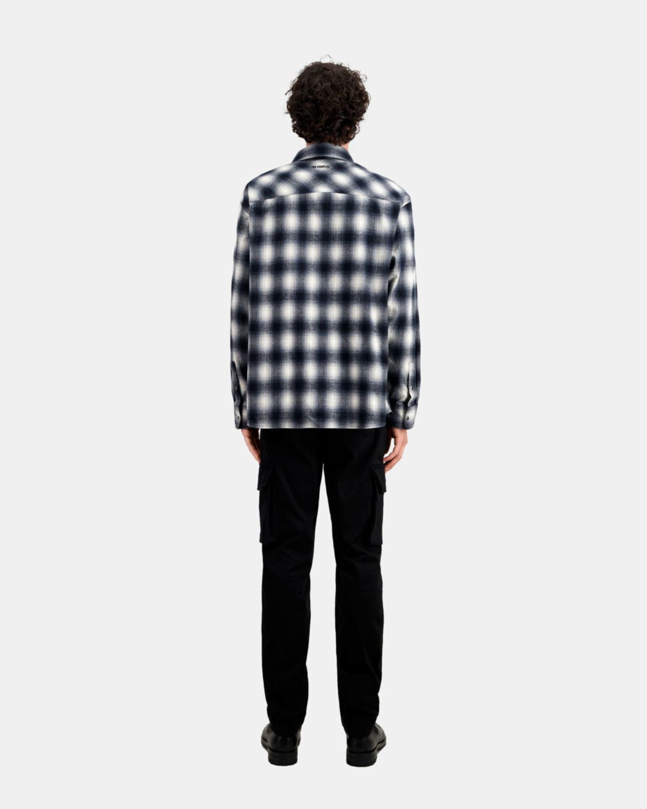 The Kooples HOMBRE BLACK WHITE sobrecamisa cuadros negros blancos