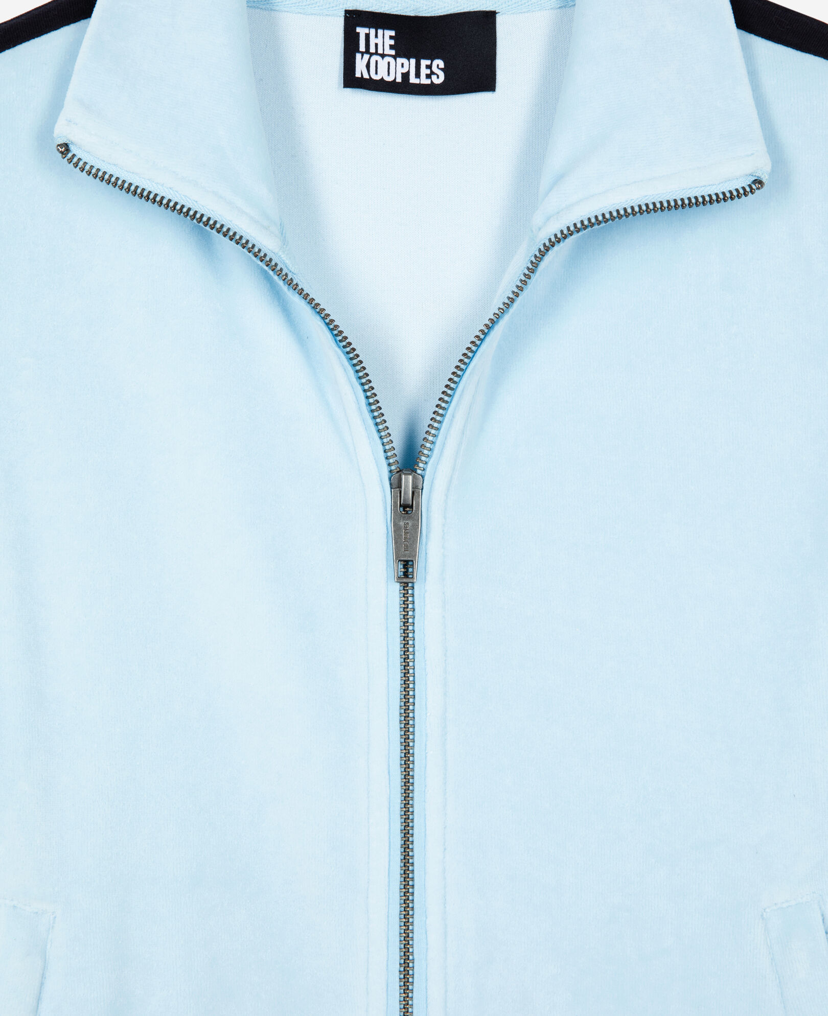 The Kooples DAMEN BABY BLUE hellblaues sweatshirt aus samt
