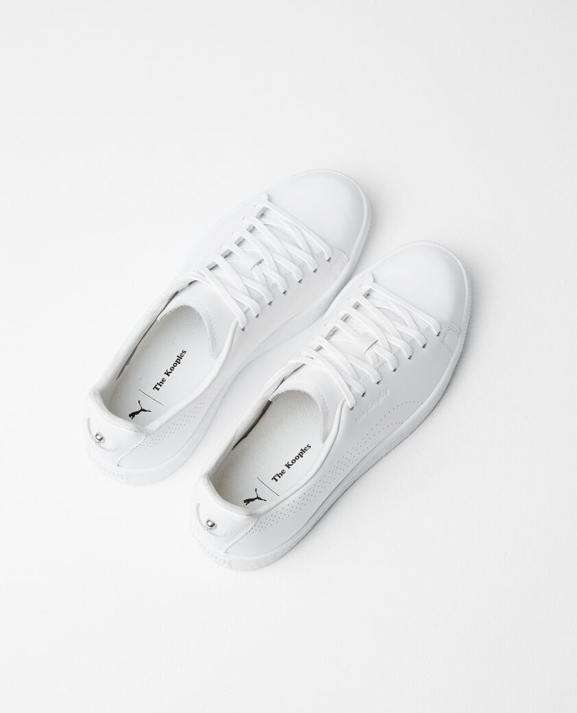 The Kooples MIXTE WHITE baskets blanches clyde puma x the kooples