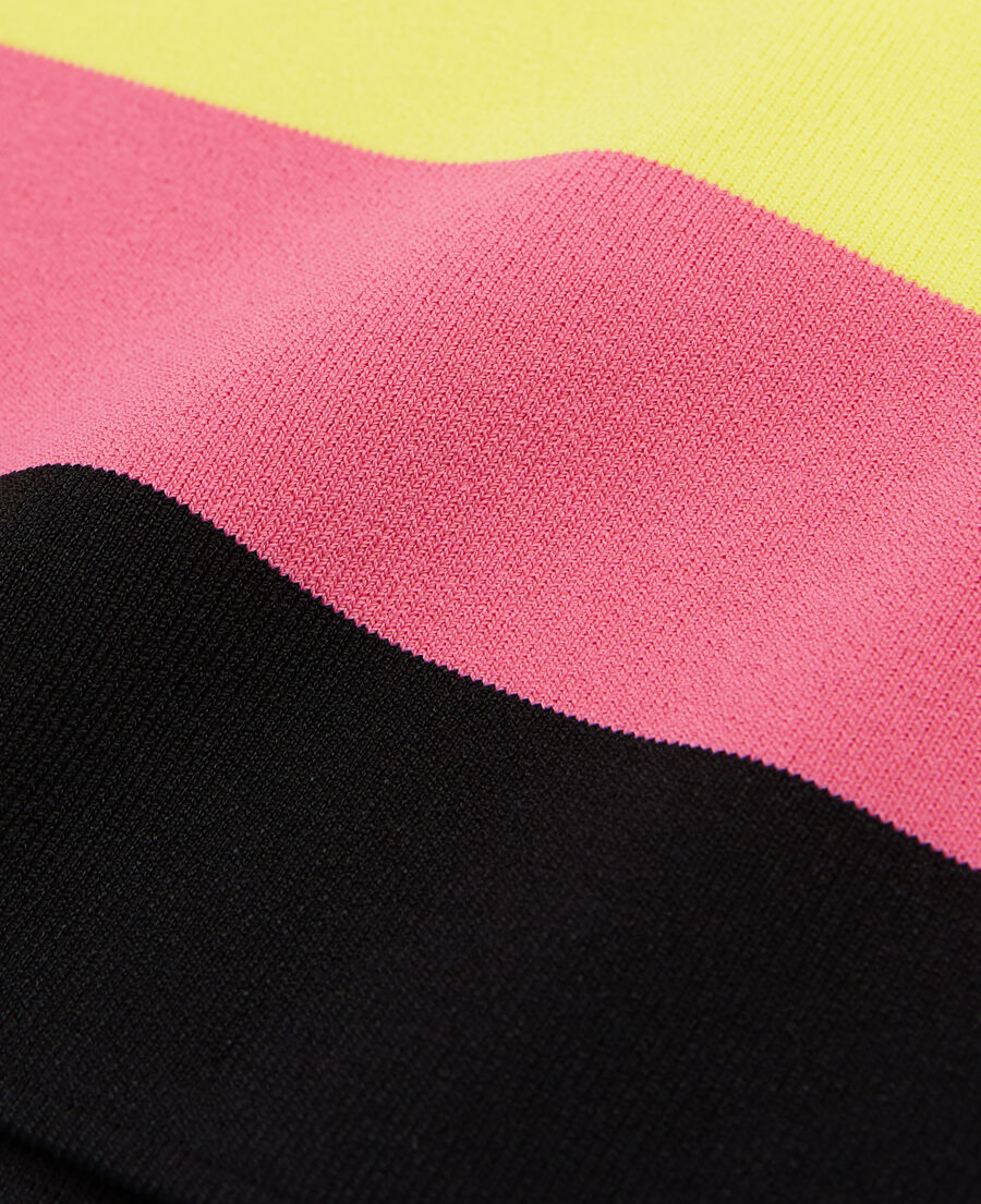 short multicolor striped sweater
