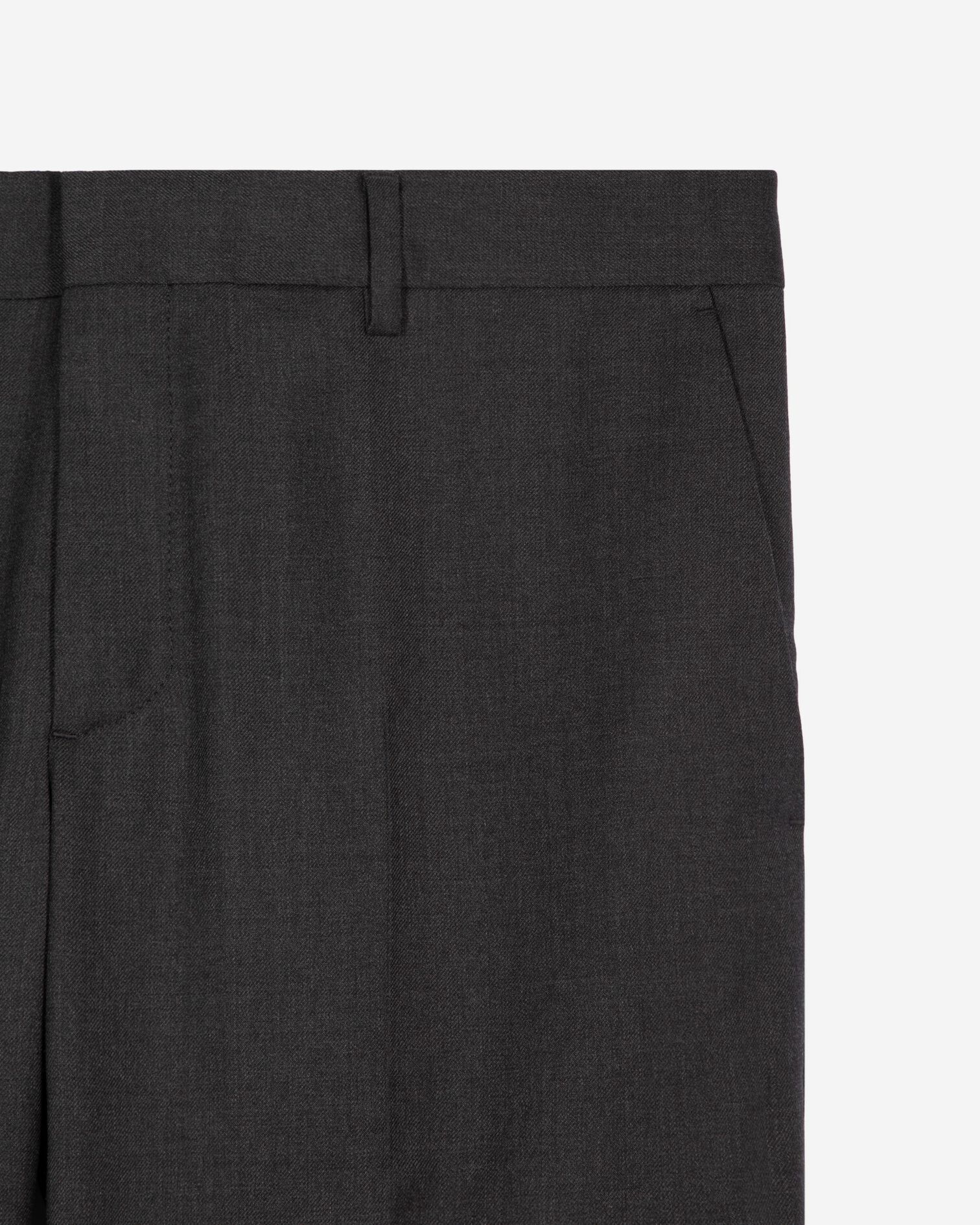 Graue Slim-Fit-Anzughose aus Wolle, GREY, hi-res image number null