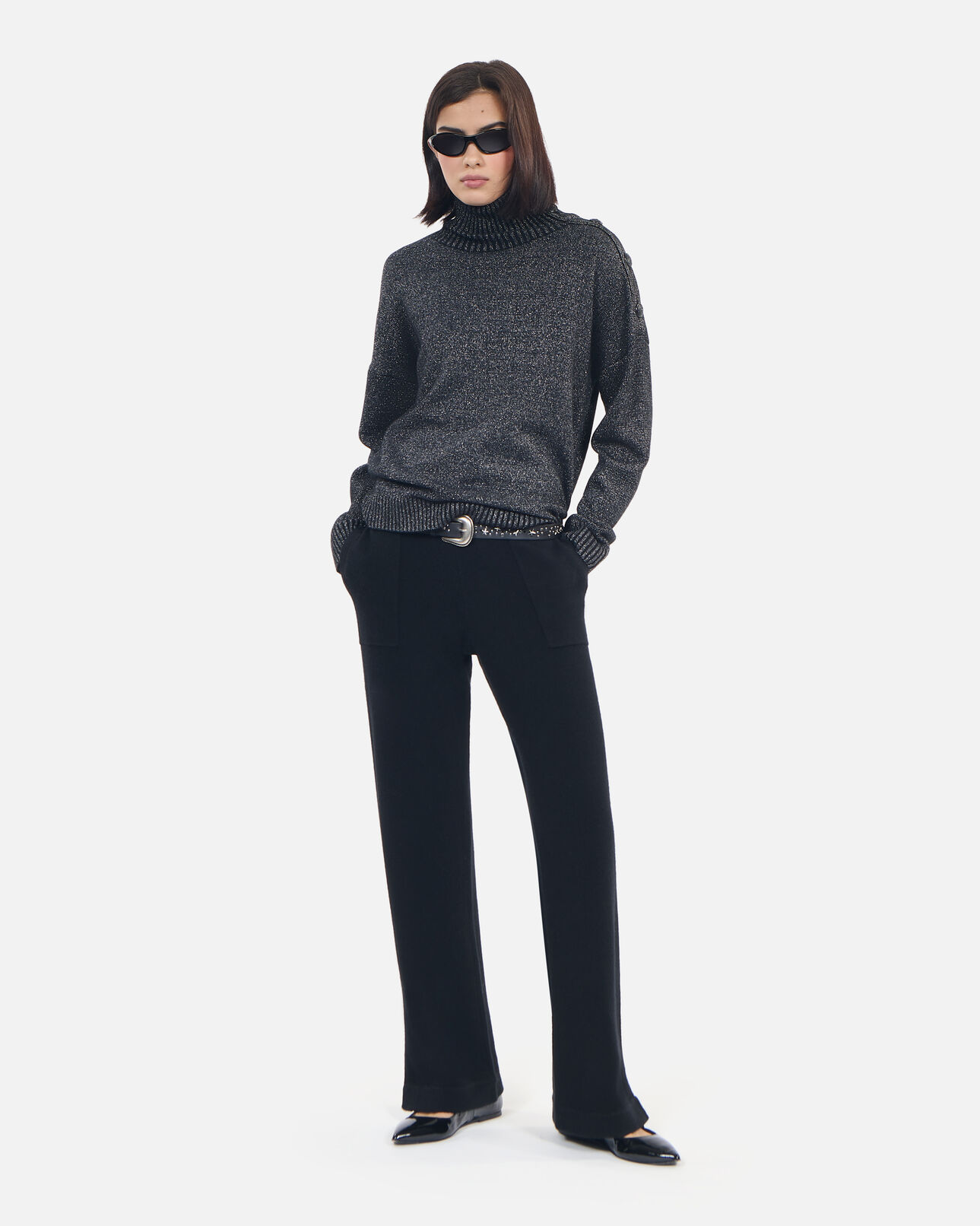 The Kooples MUJER BLACK jersey lana cachemira negro