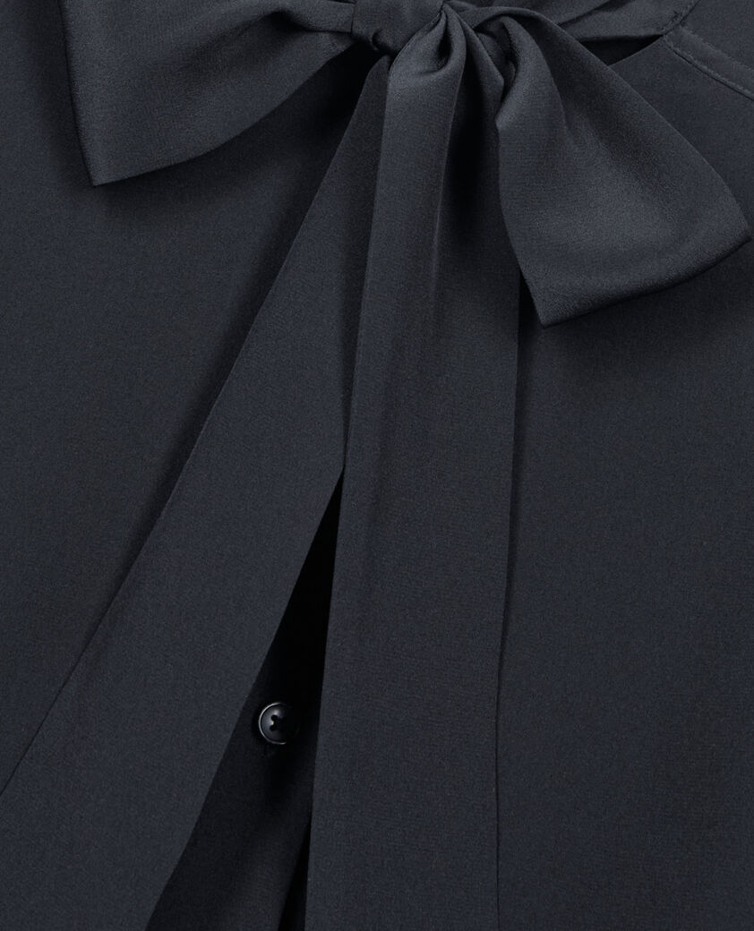 The Kooples WOMEN BLACK short black silk shirt