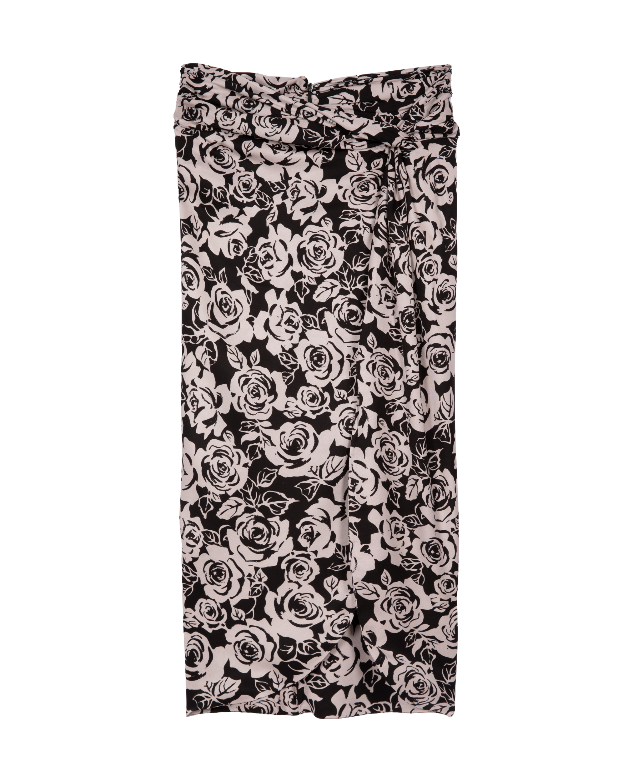 Jupe mi-longue imprimée, BLACK / PINK, hi-res image number null