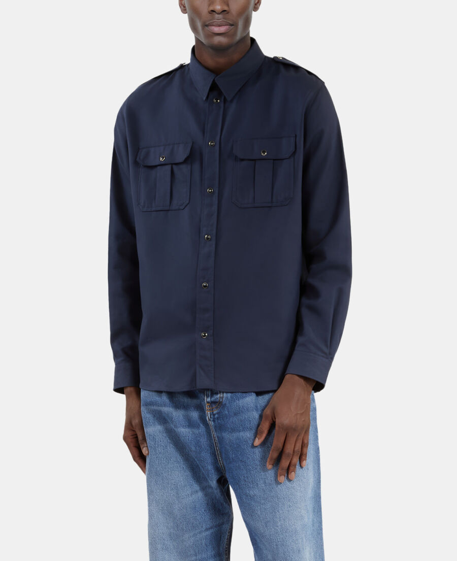 The Kooples HOMME NAVY chemise bleu marine