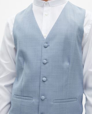 The Kooples MEN BLUE light blue slim fit wool suit vest