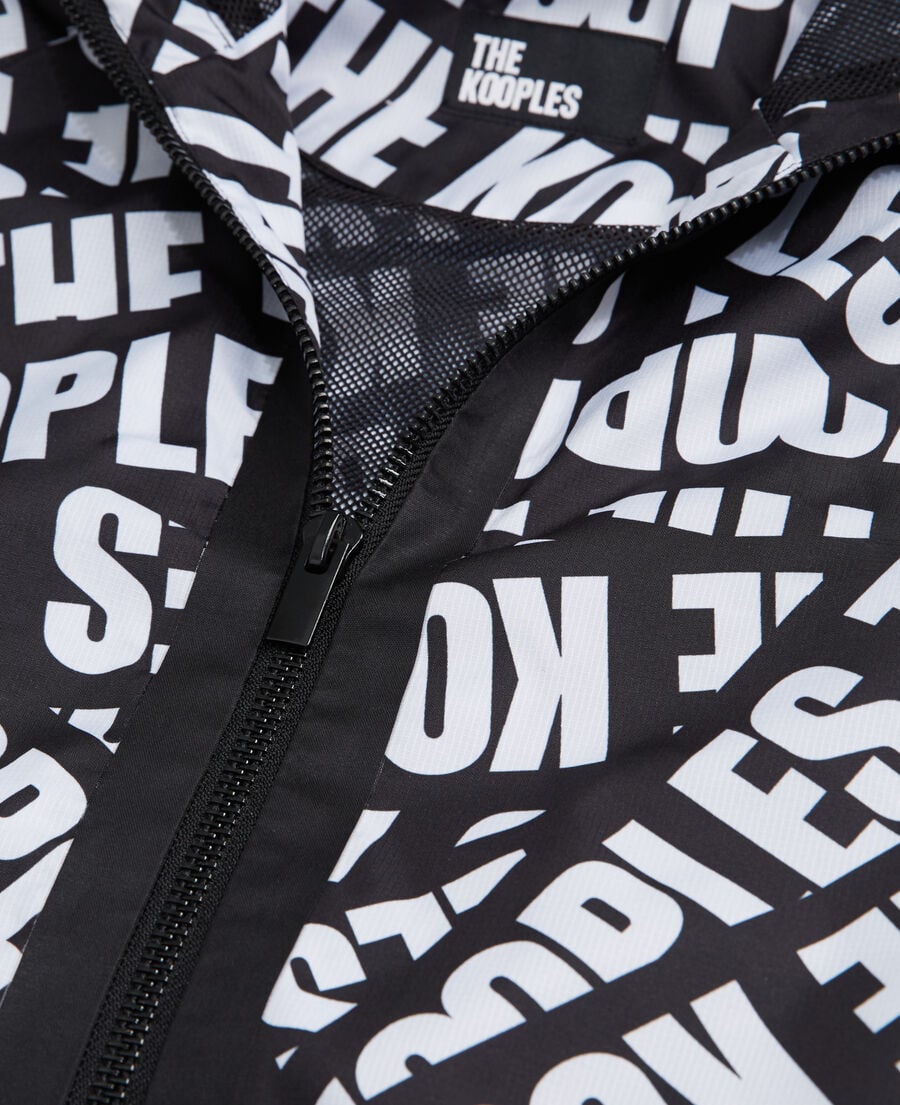 The Kooples HOMBRE BLACK / WHITE cortavientos tape logotipo