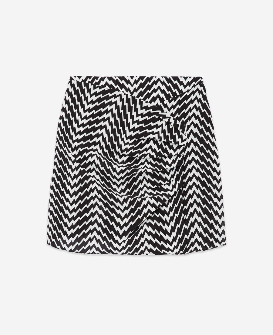 short black draped skirt
