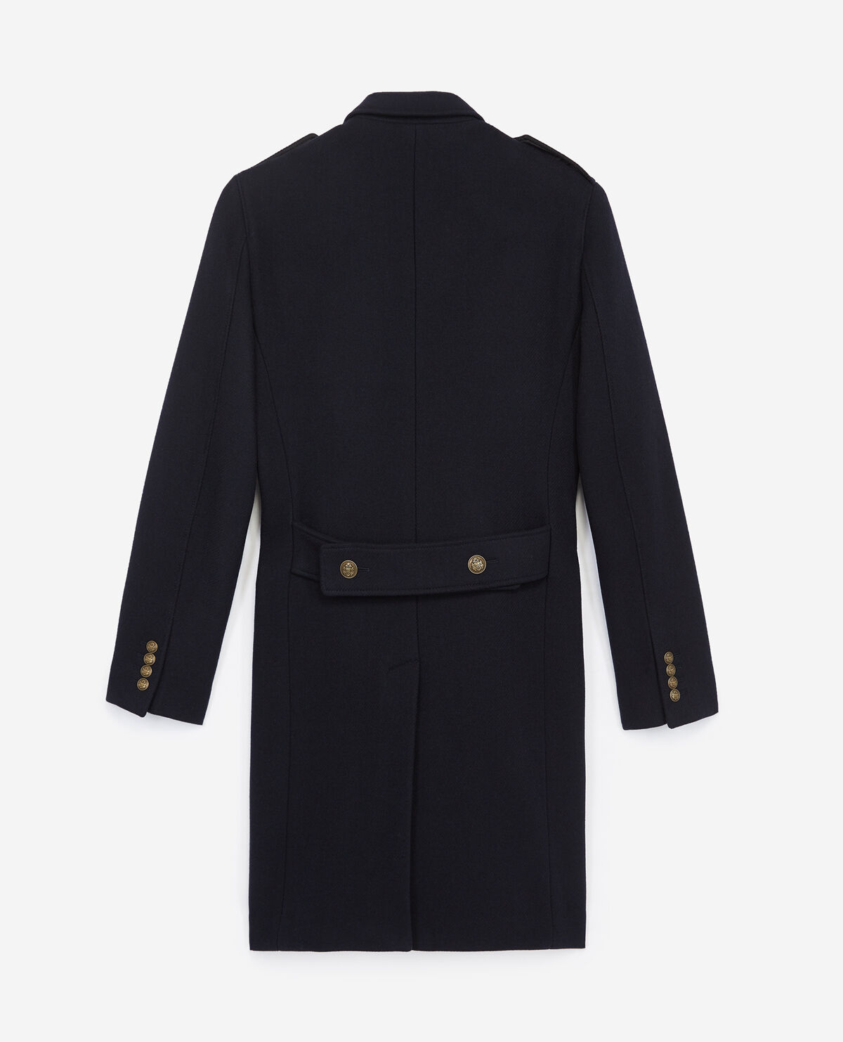 Wool coat with belt cheap