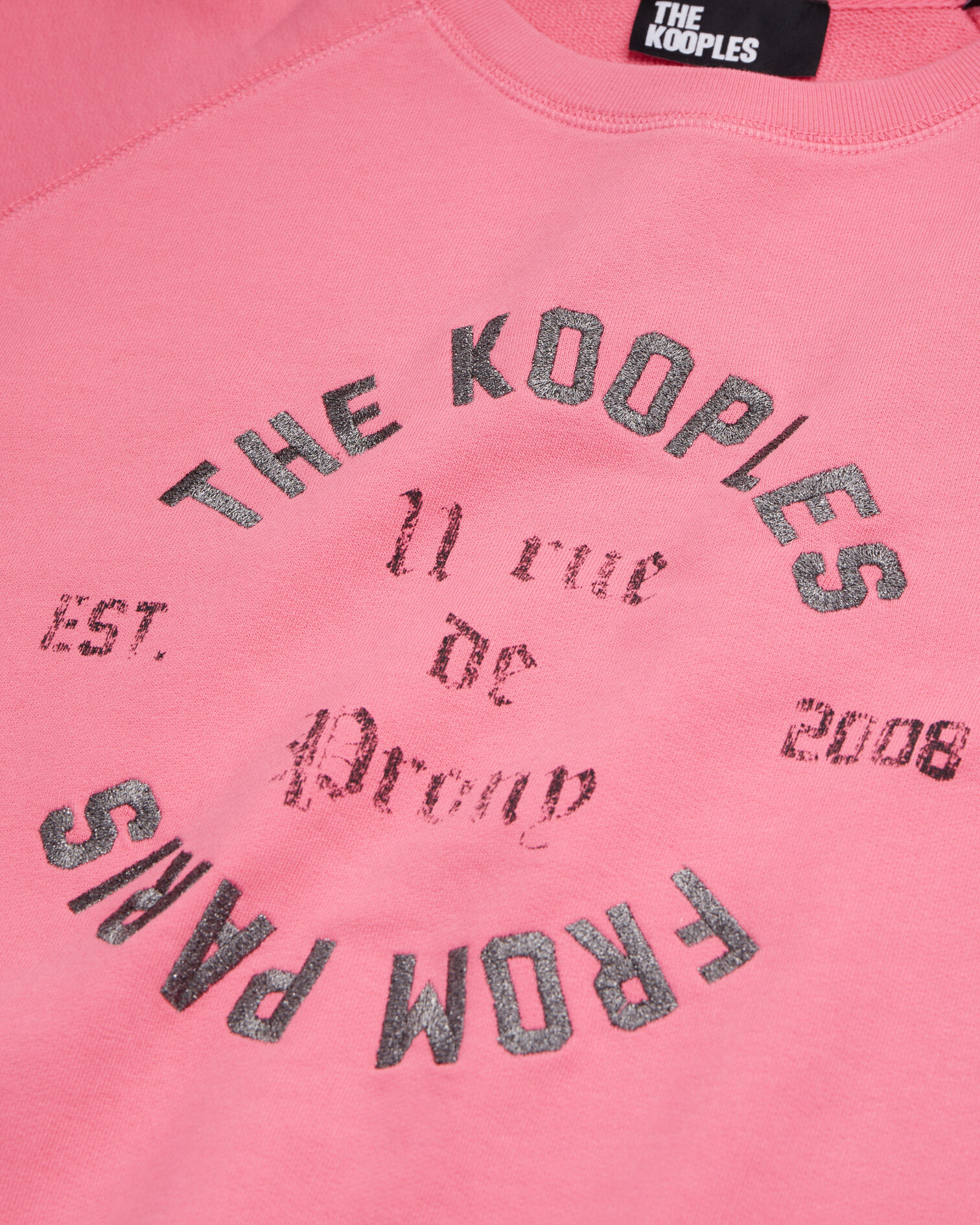 Sweatshirt rose avec sérigraphie 11 Rue de Prony, OLD PINK, hi-res image number null