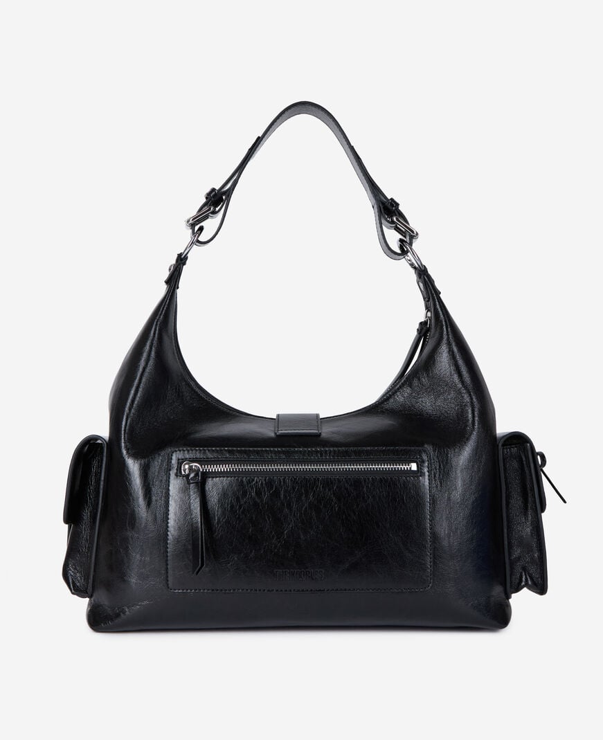 The Kooples DAMEN BLACK schwarze amelia xl-tasche aus leder