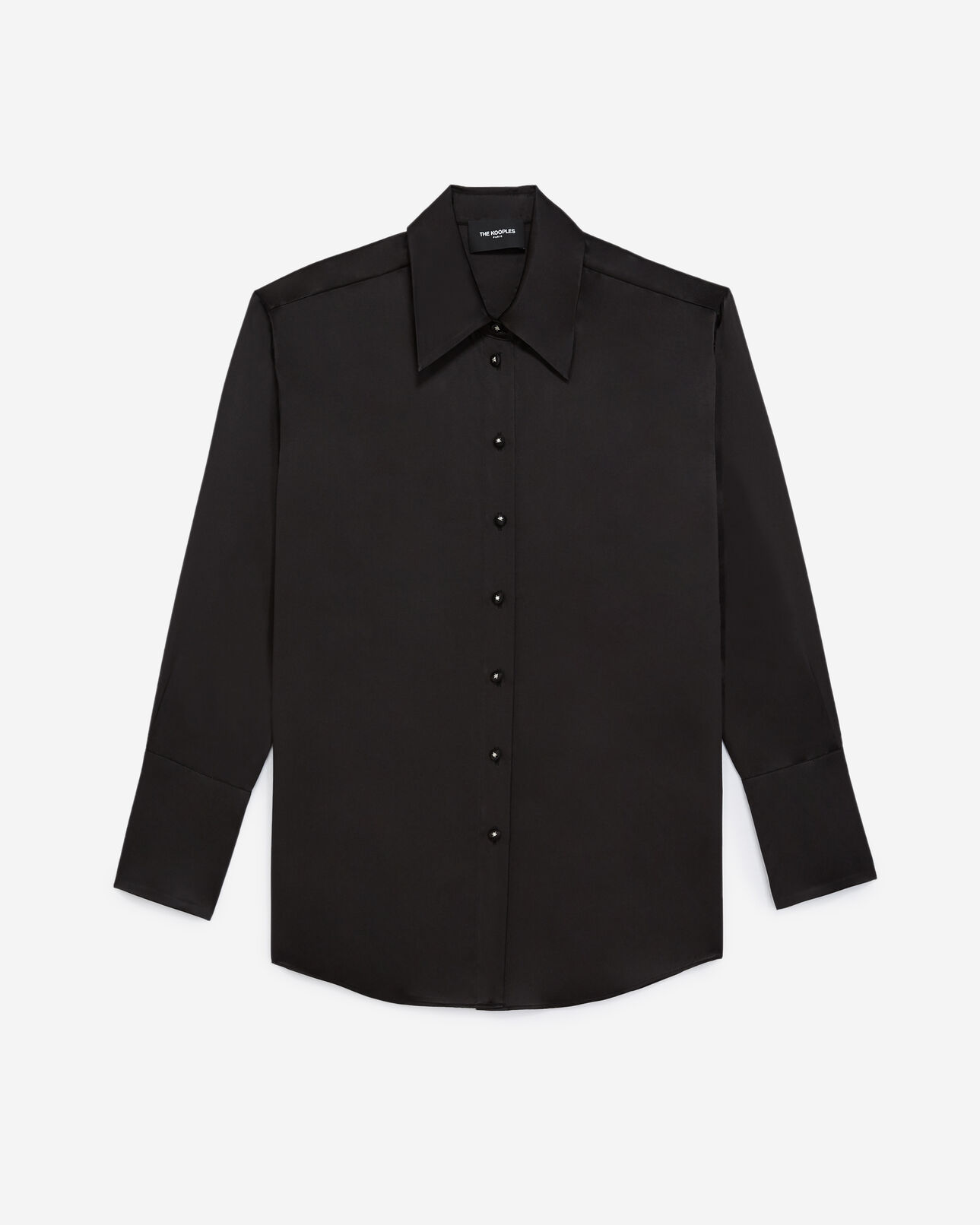 The Kooples FEMME BLACK chemise noire soie satin
