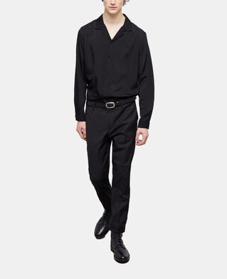 The Kooples HOMME BLACK chemise col hawaïen léopard noire