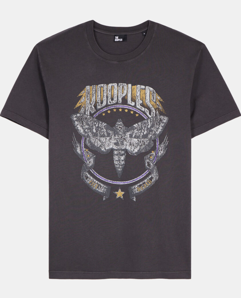 The Kooples HOMME CARBONE t-shirt avec s&eacute;rigraphie gris
