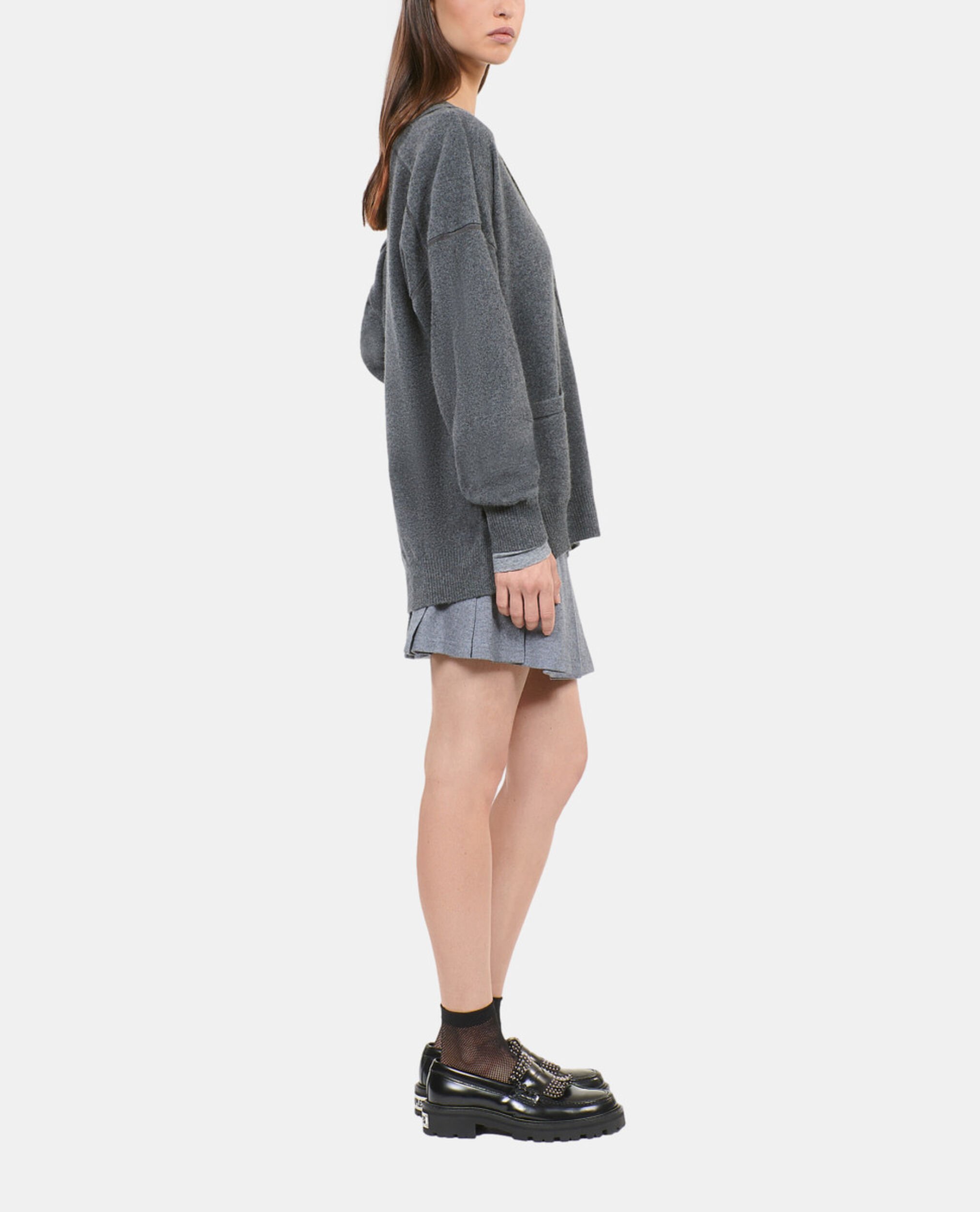 Cardigan en cachemire gris, ANTHRACITE MELANGE, hi-res image number null