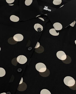 The Kooples F BLACK WHITE black polka-dot shirt