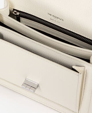 The Kooples WOMEN WHITE emily small white grained leather bag