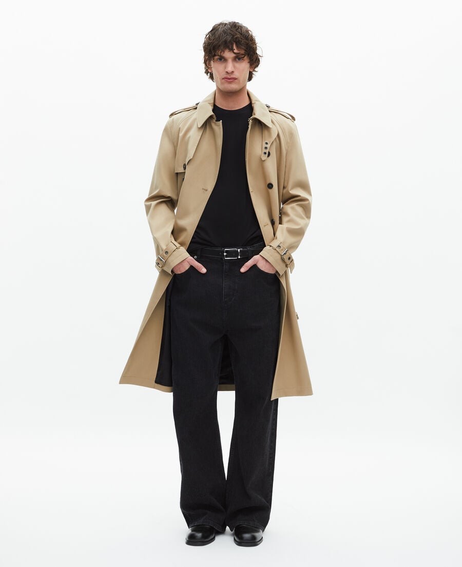The Kooples HOMBRE BEIGE gabardina beige de corte ancho