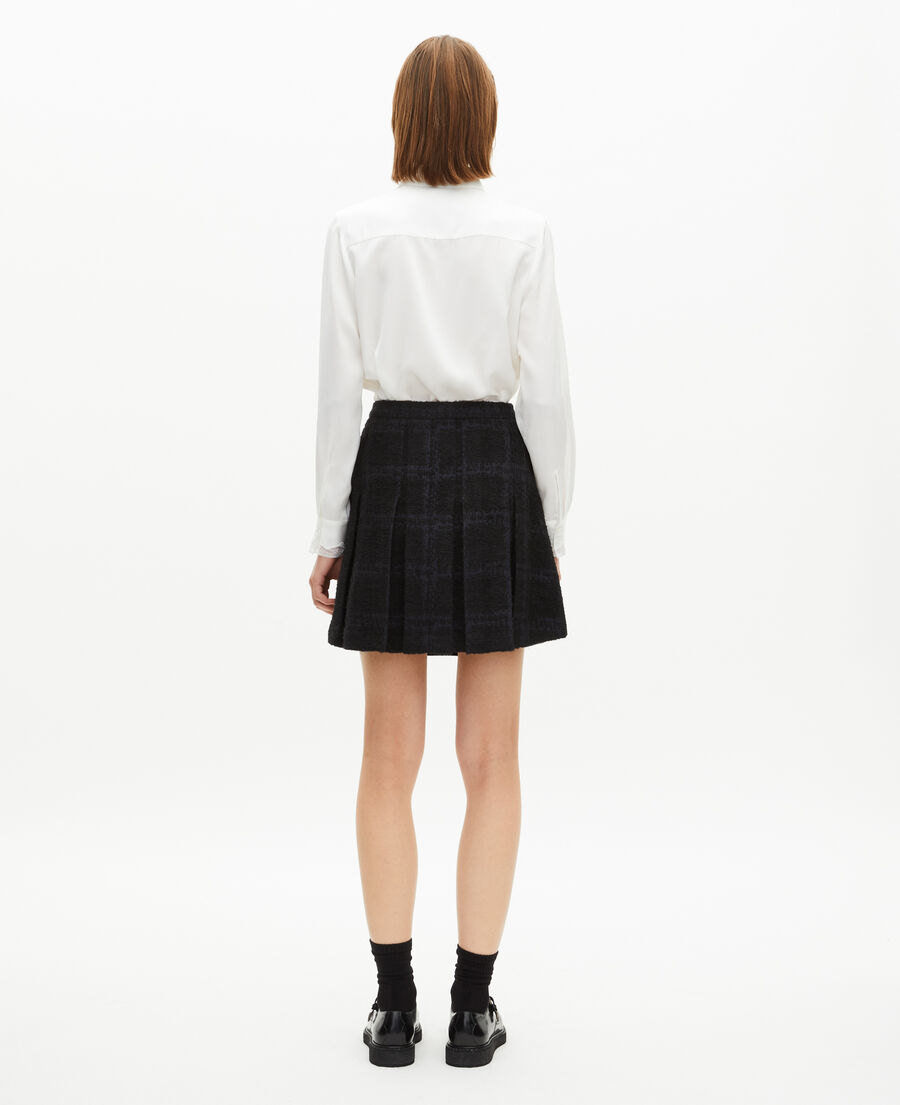 The Kooples F NAVY short navy pleated skirt