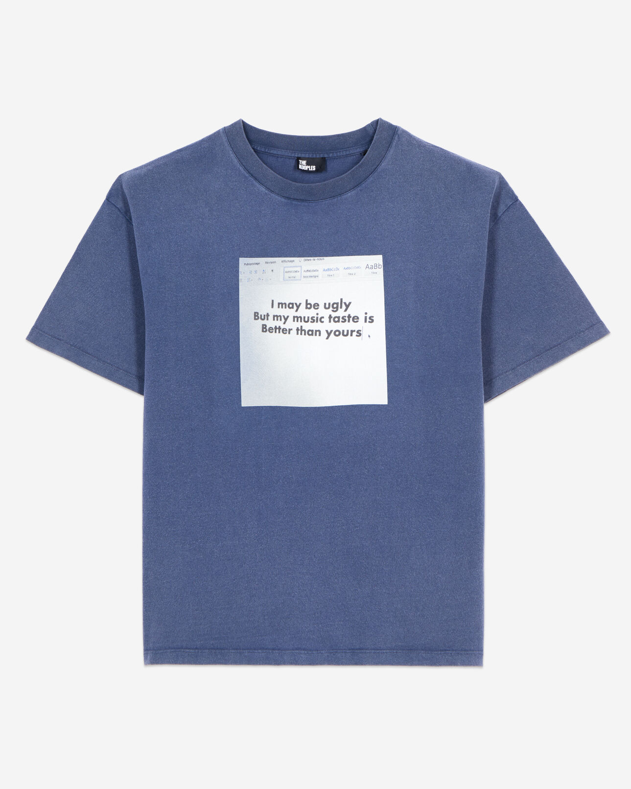 The Kooples MEN DARK BLUE blue t-shirt with serigraphy