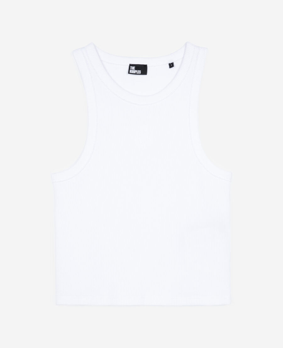 The Kooples WOMEN WHITE tank top with white coat of arms