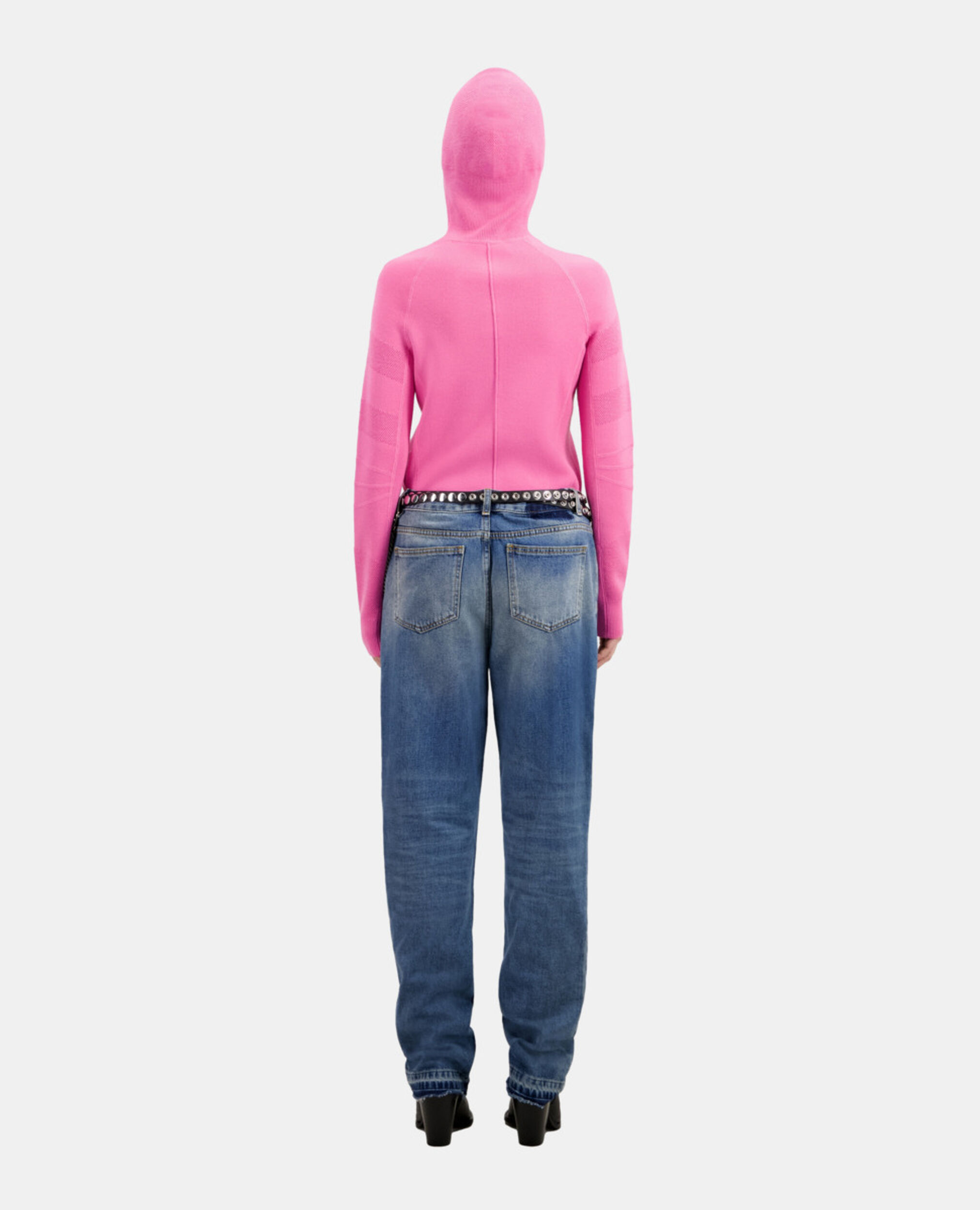Pink balaclava sweater, OLD PINK, hi-res image number null
