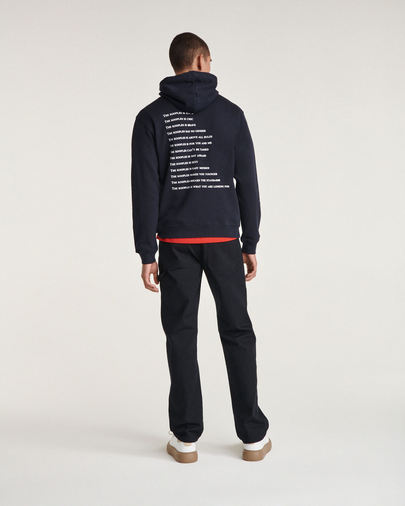 The Kooples HOMME NAVY sweat marine sérigraphie what is
